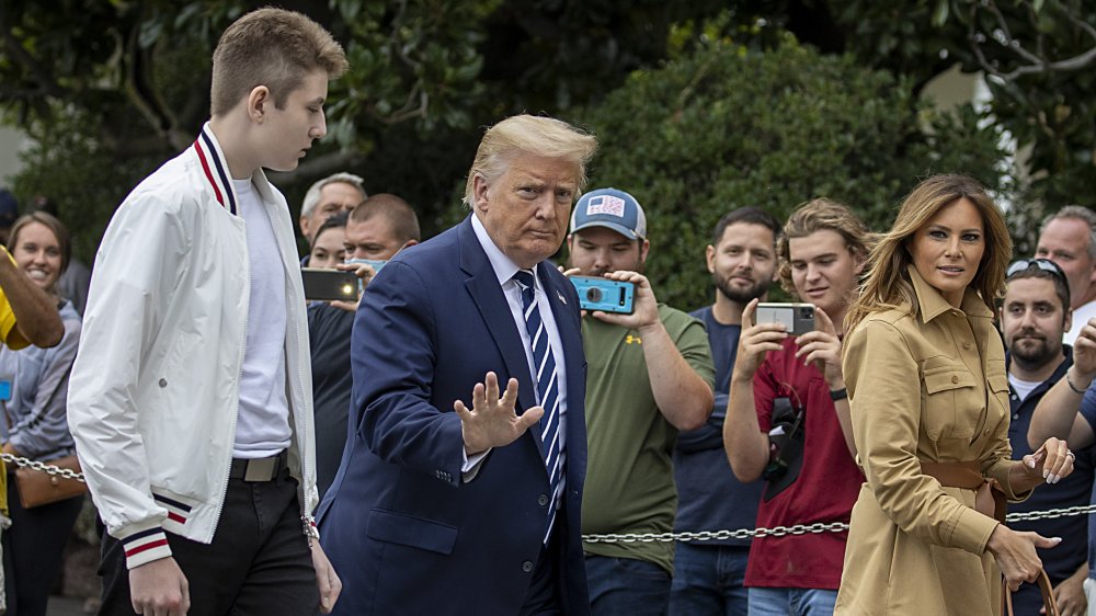 Barron Trump, Melania Trump, and Donald Trump