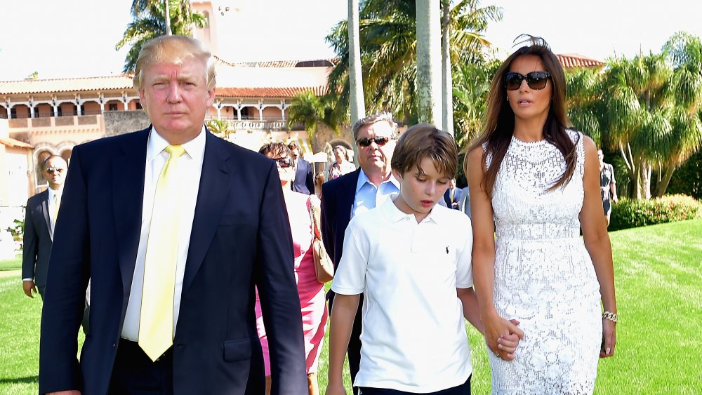 Donald Trump, Barron Trump, and Melania Trump