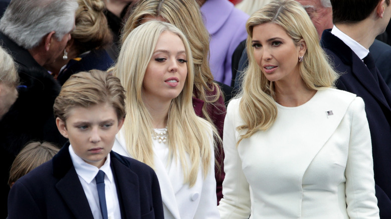 Barron Trump with his sisters Tiffany and Ivanka