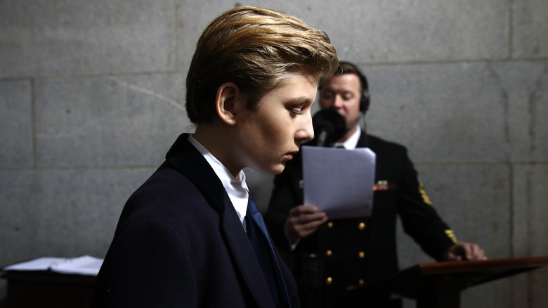 Barron Trump side profile