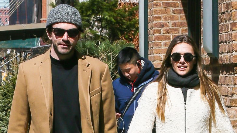 Robbie Arnett and Elizabeth Olsen in New York