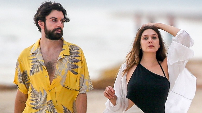 Robbie Arnett and Elizabeth Olsen on vacation