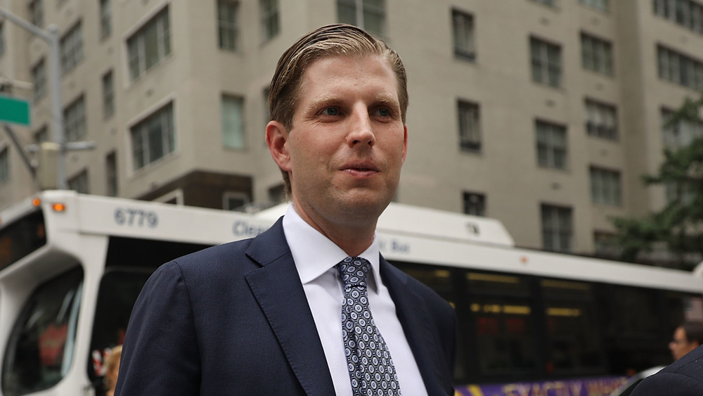 Eric Trump  outside in New York City