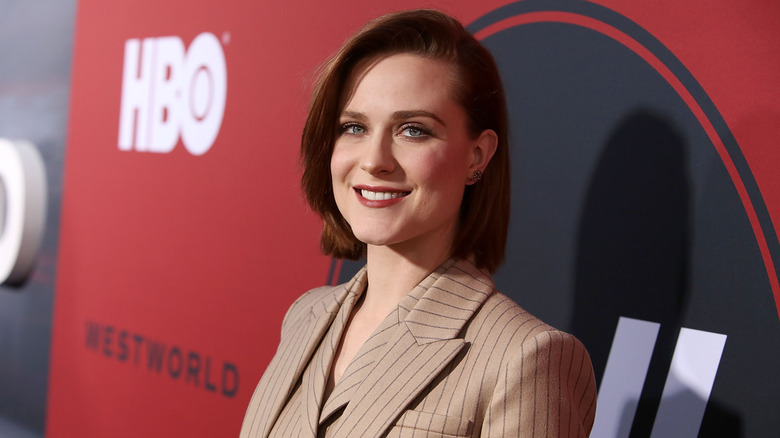 Evan Rachel Wood smiling at an event