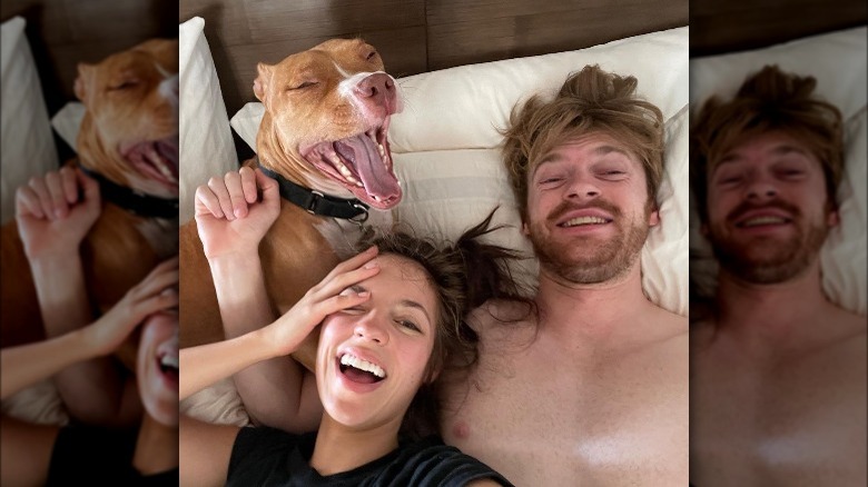 Finneas and Claudia Sulewski with their dog