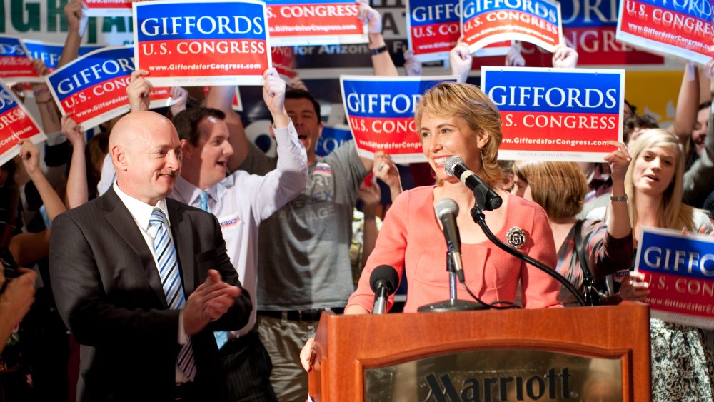 Gabby Giffords after winning her seat