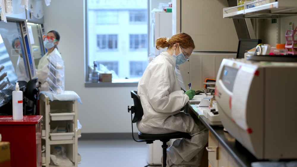 Researchers working on a vaccine