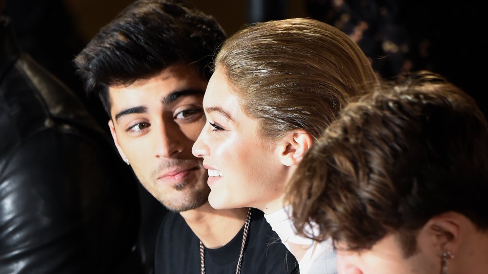 Gigi Hadid and Zayn Malik at a fashion show