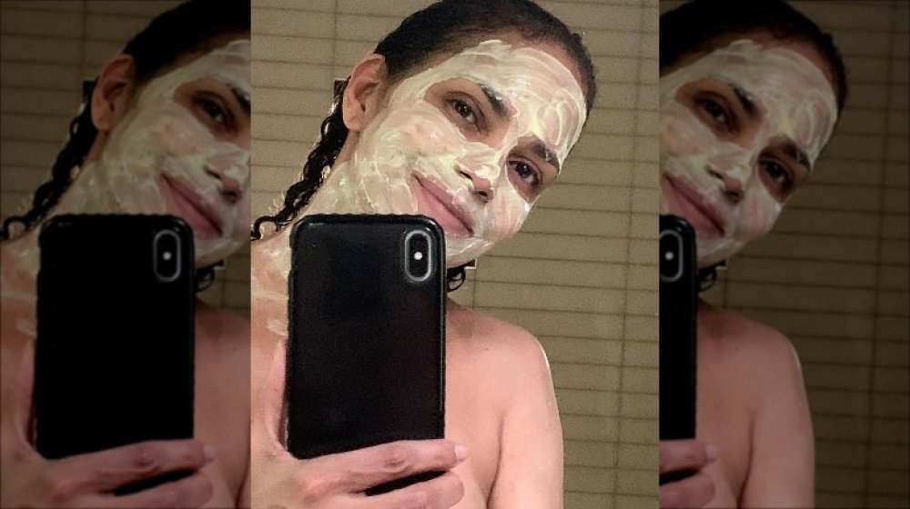 Halle Berry's face mask