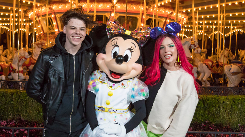 Halsey and Yungblud with Minnie Mouse