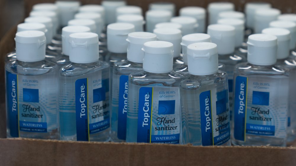 bottles of hand sanitizer