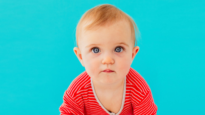 A blue-eyed baby