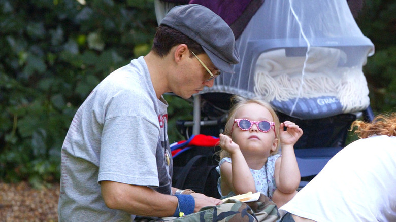 Johnny Depp with his kids