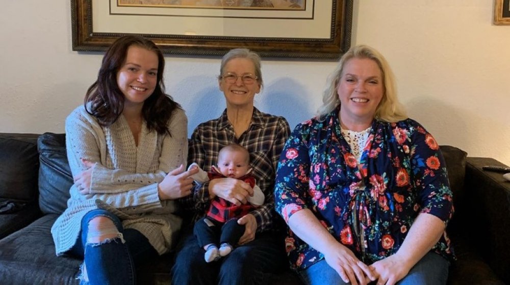 Janelle Brown from Sister Wives with her mother, daughter, and grandchild