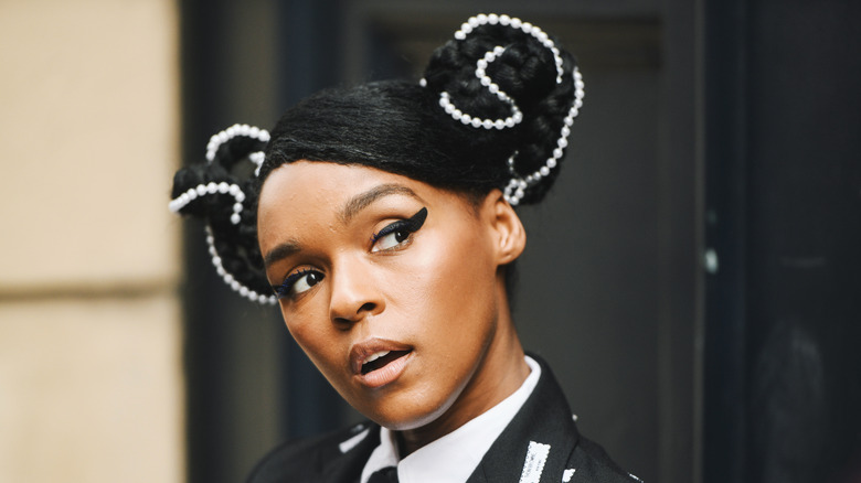 Janelle Monáe posing