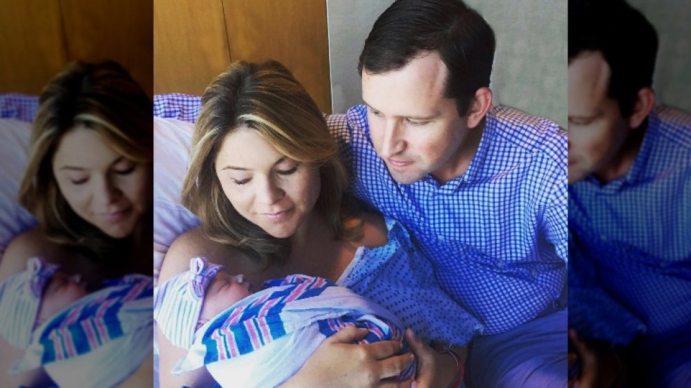 Henry Hager and Jenna Bush Hager with their second child