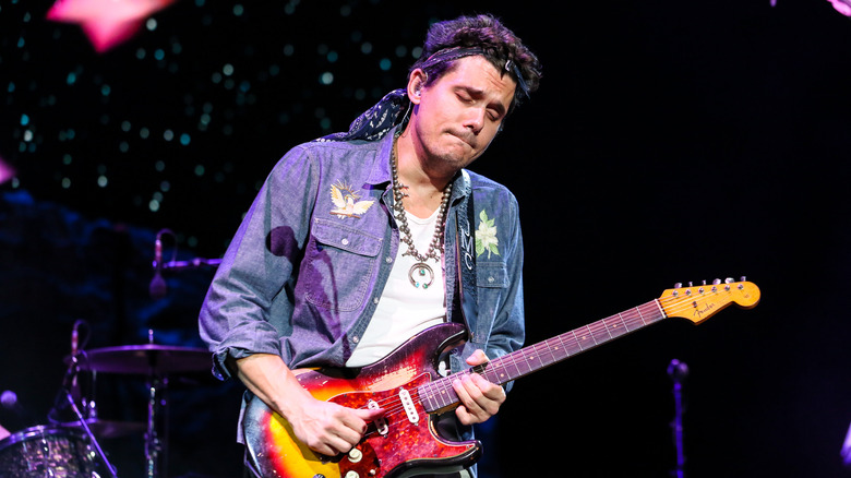 John Mayer performing 