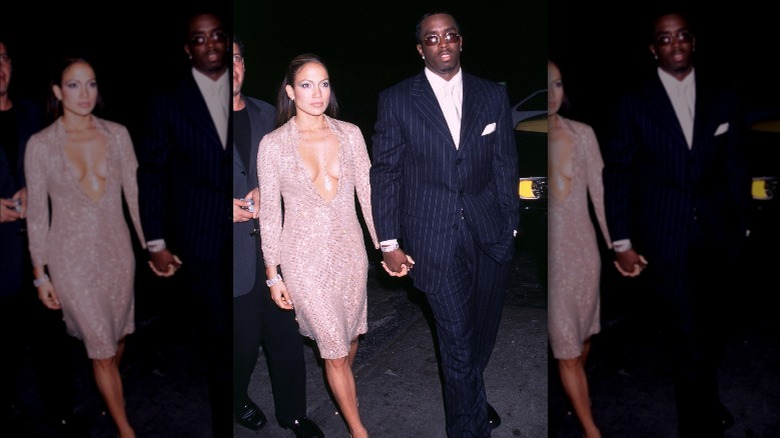 Jennifer Lopez and Diddy at a party in 1999