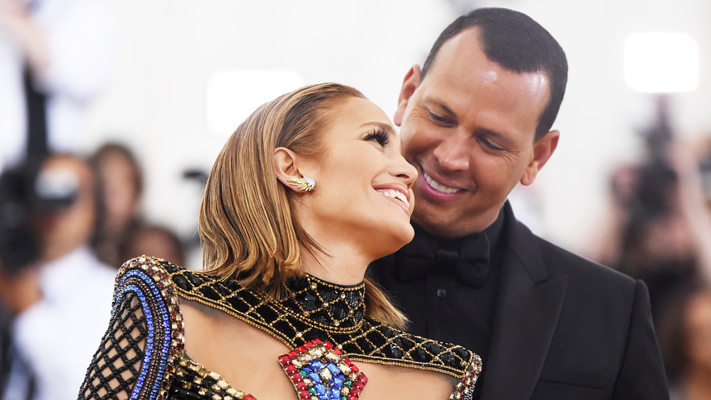 Jennifer Lopez and Alex Rodriguez at the Met Gala in 2018