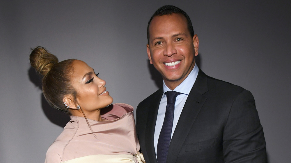 Jennifer Lopez and Alex Rodriguez at an Elle event in 2018