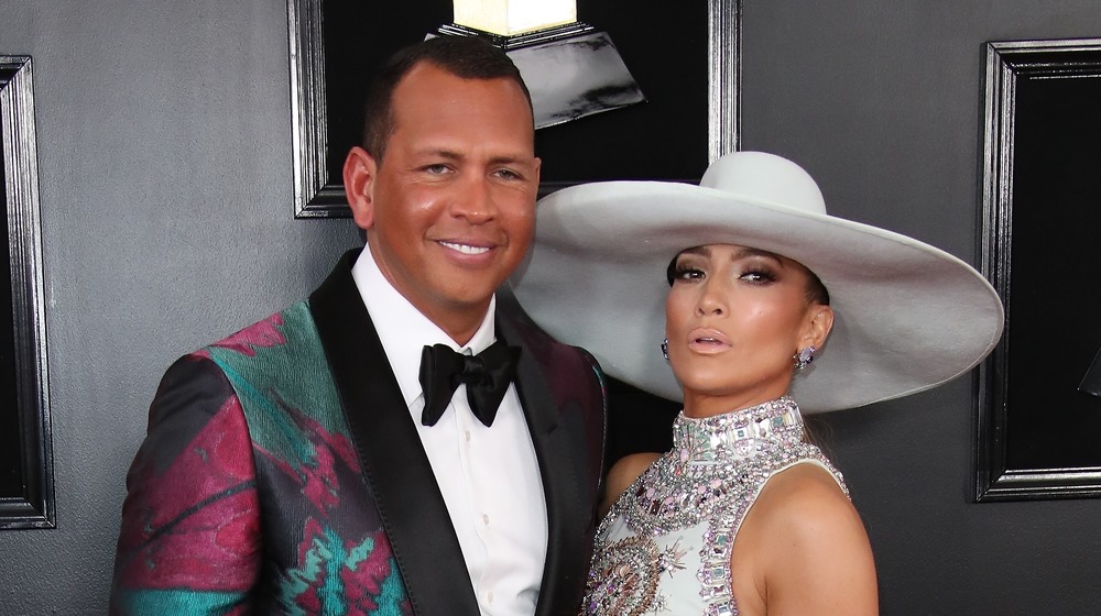 Jennifer Lopez and Alex Rodriguez at the 2019 Grammy Awards