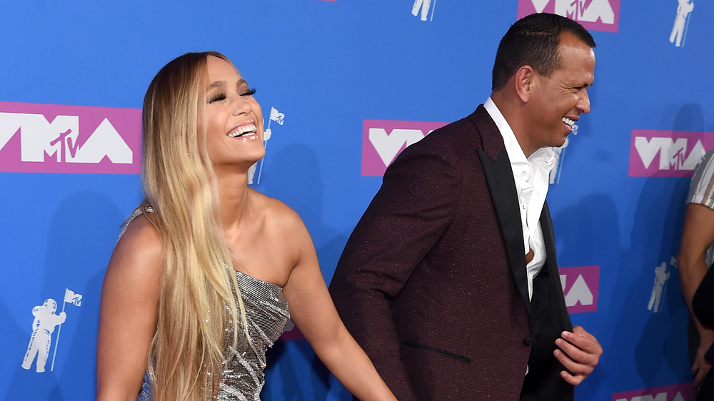 Jennifer Lopez and Alex Rodriguez at the 2018 VMAs