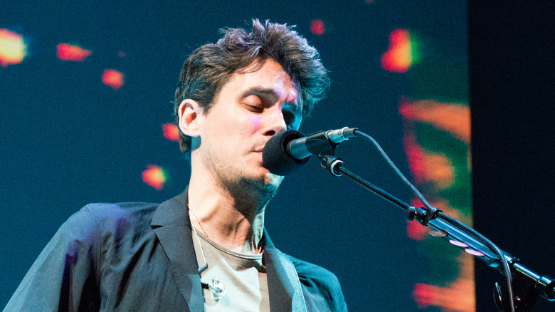 John Mayer onstage in 2017