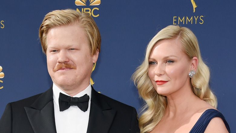 Jesse Plemons, Kirsten Dunst posing