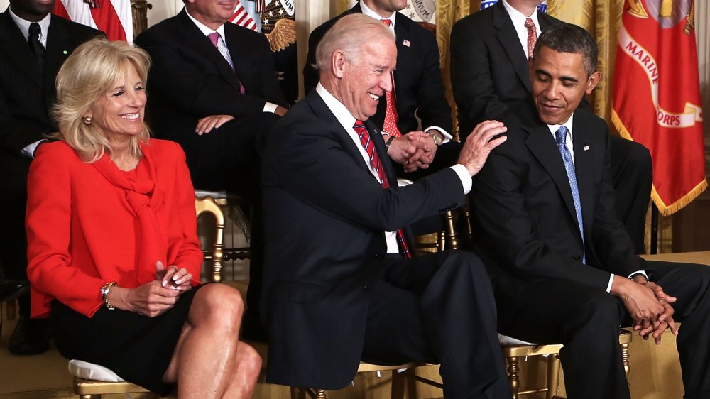 Jill and Joe Biden with Barack Obama