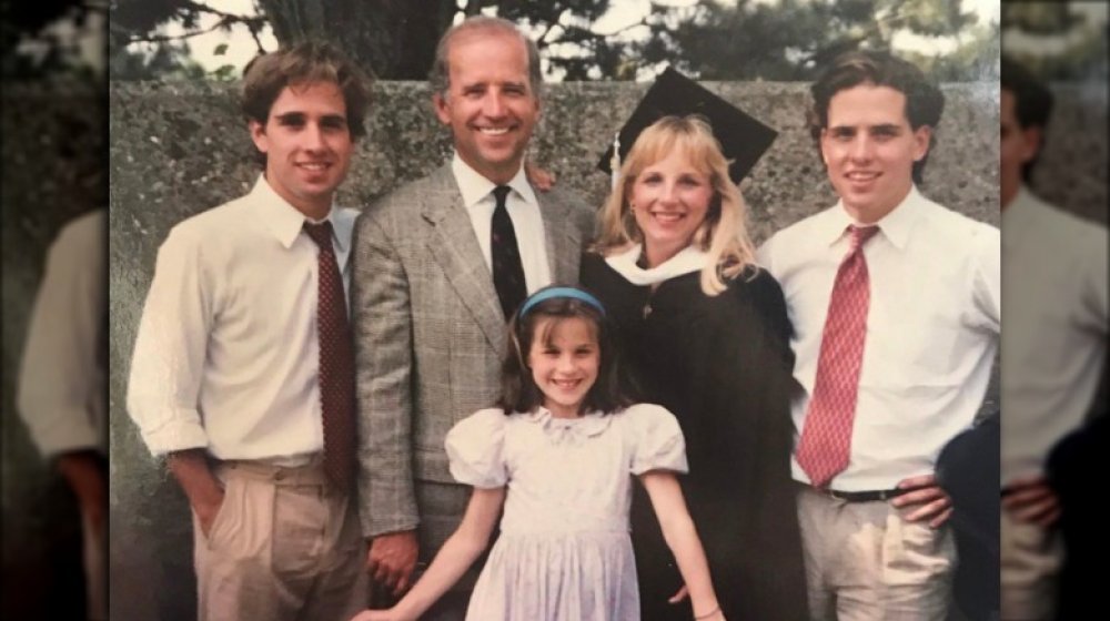 Jill Biden with Joe and their family