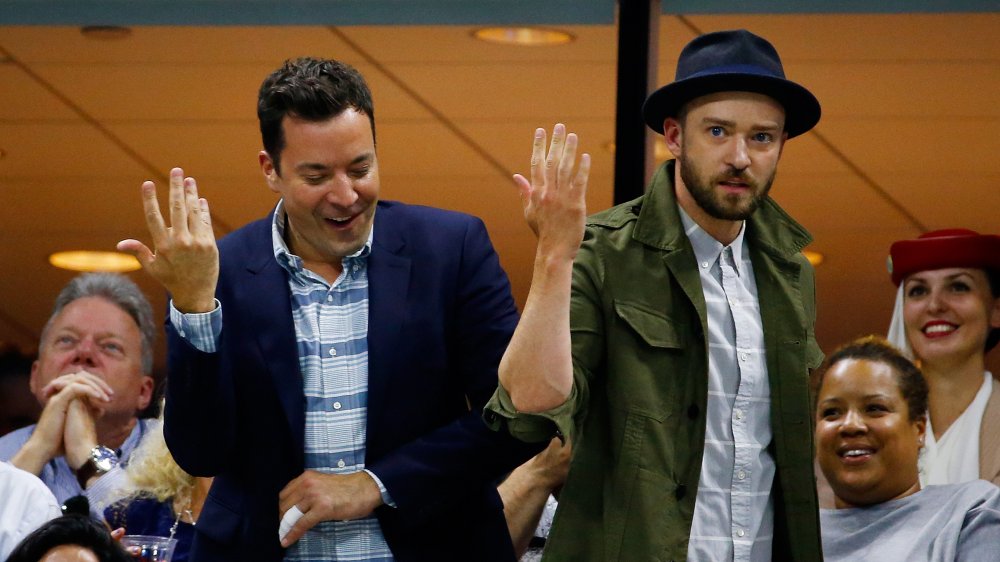 Jimmy Fallon and Justin Timberlake at the 2015 U.S. Open