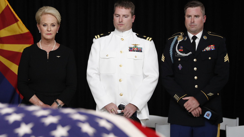 Cindy McCain with sons Jack and James McCain