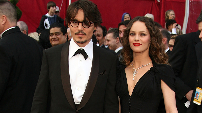 Johnny Depp and Vanessa Paradis on red carpet