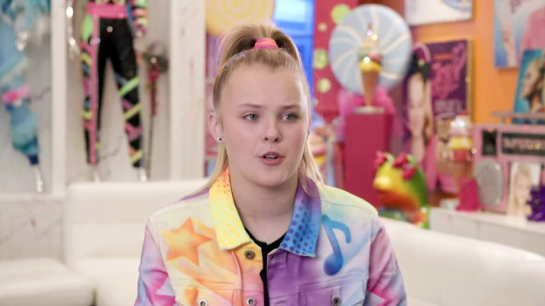 JoJo Siwa speaking at an event