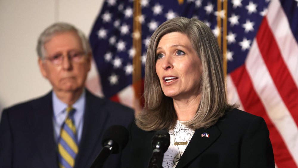 Joni Ernst with Mitch McConnell