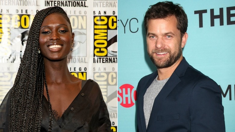 Jodie Turner-Smith smiling, Joshua Jackson smiling