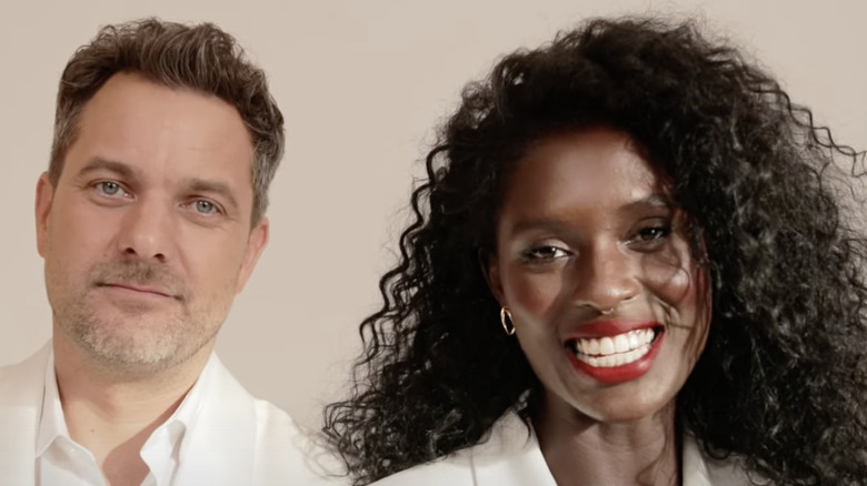 Joshua Jackson and Jodie Turner-Smith smiling