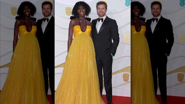 Jodie Turner-Smith and Joshua Jackson smiling