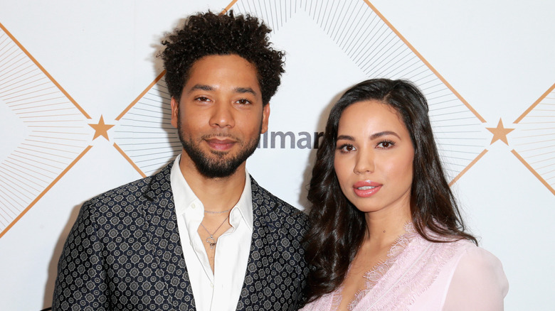 Jussie Smollett and Jurnee Smollett posing