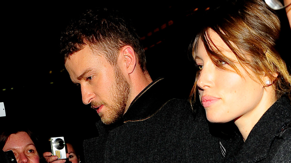 Justin Timberlake and Jessica Biel in New York City in 2009