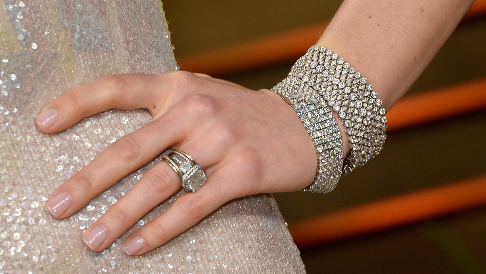 Jessica Biel's ring at the 2014 Vanity Fair Oscar Party