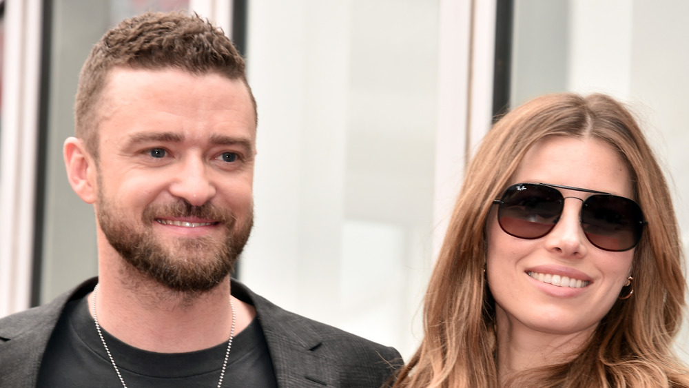 Justin Timberlake and Jessica Biel at the Hollywood Walk of Fame ceremony