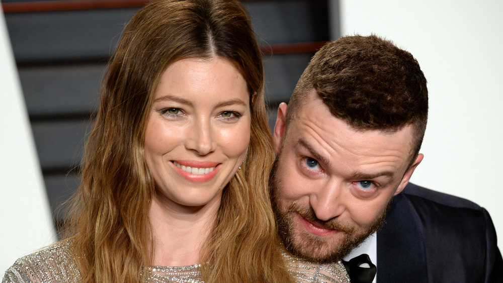 Jessica Biel and Justin Timberlake at the Vanity Fair Oscar Party