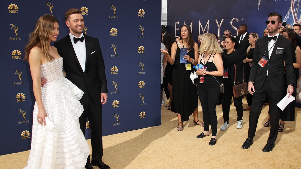 Jessica Biel and Justin Timberlake at the Emmys