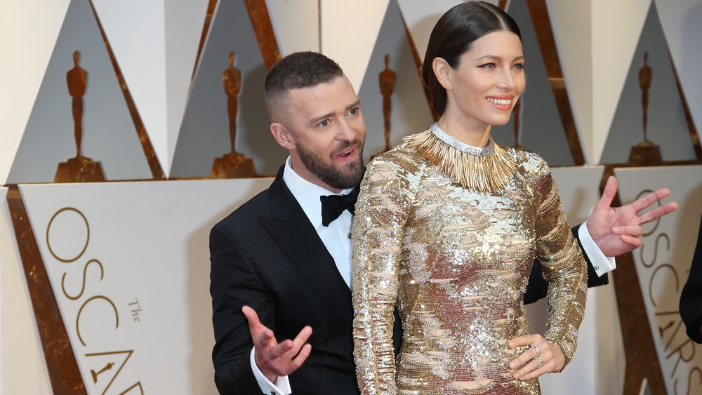 Justin Timberlake and Jessica Biel at the Oscars