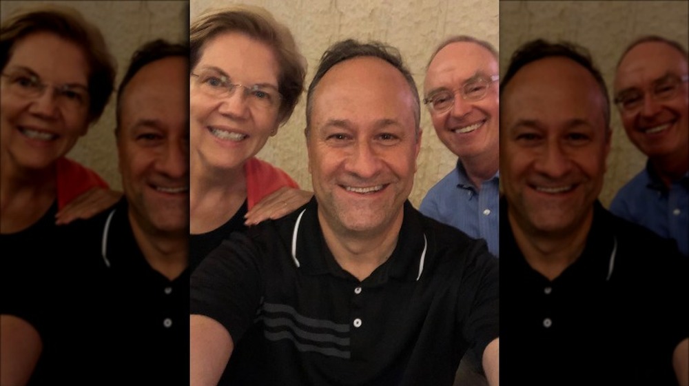 Doug Emhoff with Elizabeth Warren and her husband