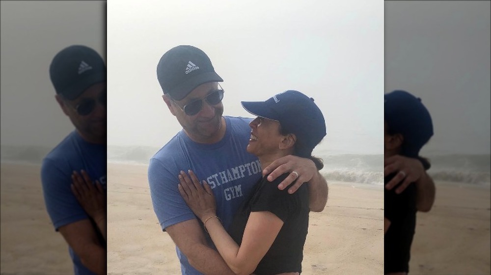 Kamala Harris and Doug Emhoff  at the beach