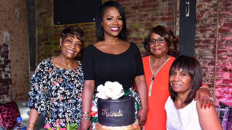 Kandi Burruss celebrating a birthday with Mama Joyce Aunt Bertha and Aunt Nora