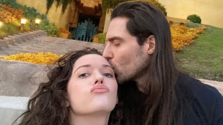 Kat Dennings and Andrew W.K. selfie  