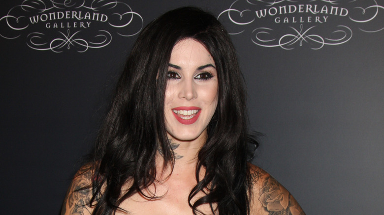 Kat Von D smiles on the red carpet